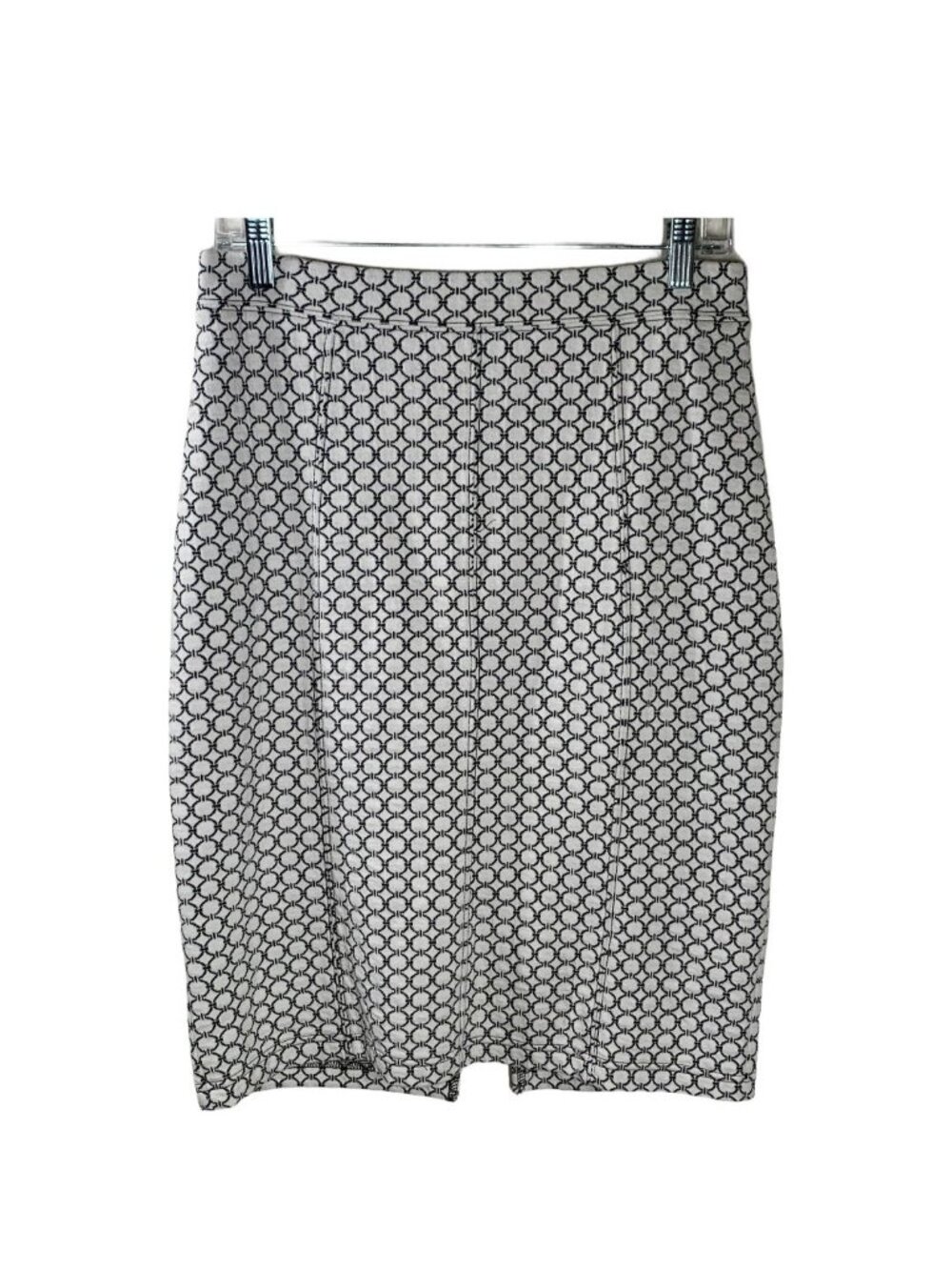 Anthropologie Maeve Small Pencil Skirt Black White Career Office